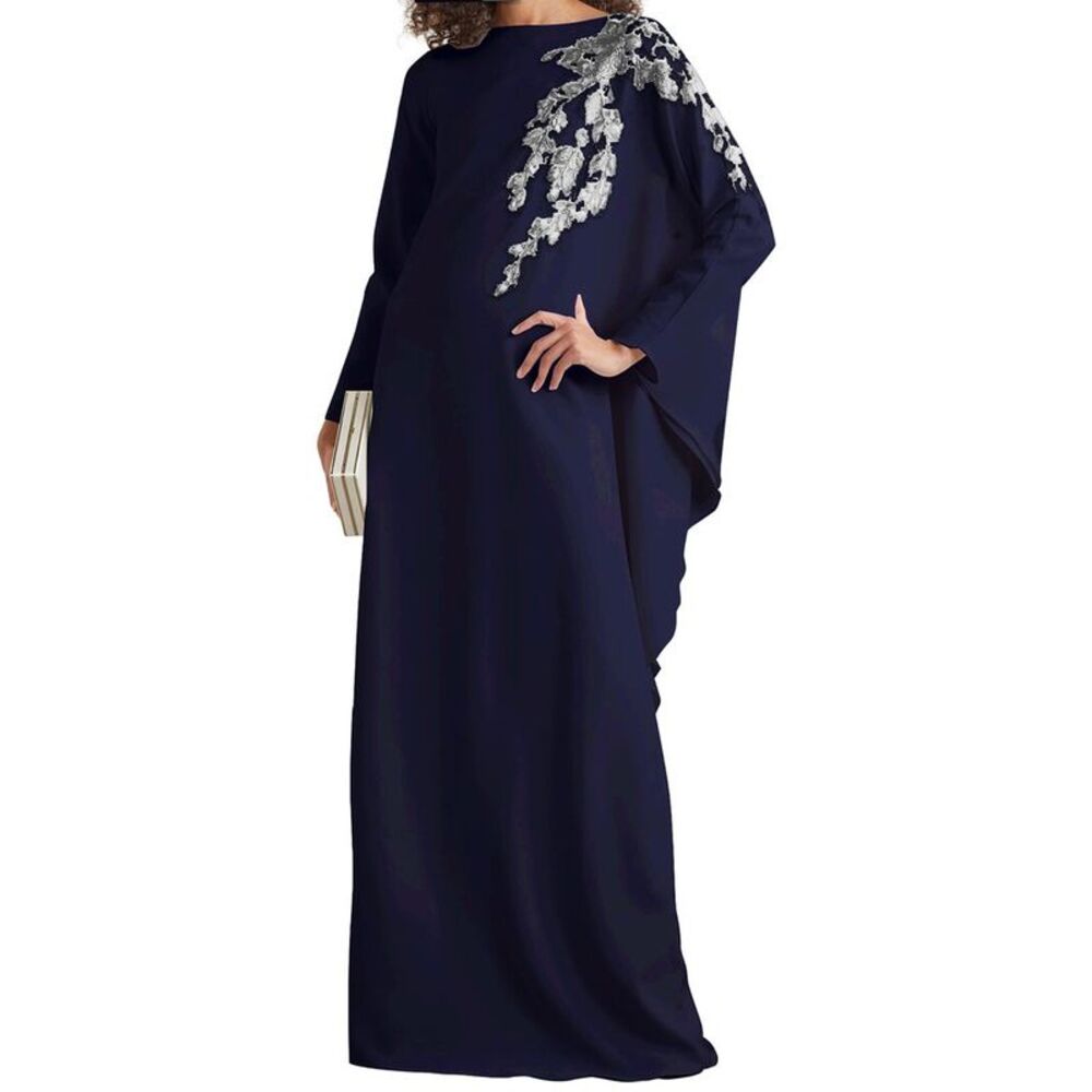Marchesa Notte Womens  Maxi Dress, Navy